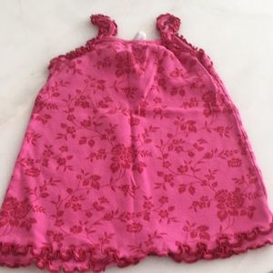Mish Mish Girls Pink Cotton Floral Print Dress-Size 18 Months